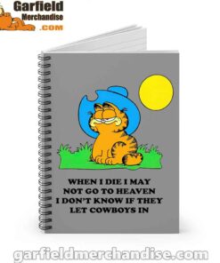 garfield cowboy heaven when die brown notebook