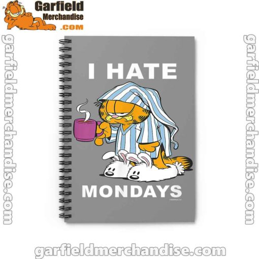 garfield hate mondays are for suffering and naps brown notebook