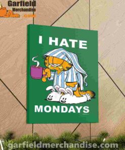 garfield hate mondays are for suffering and naps green canvas