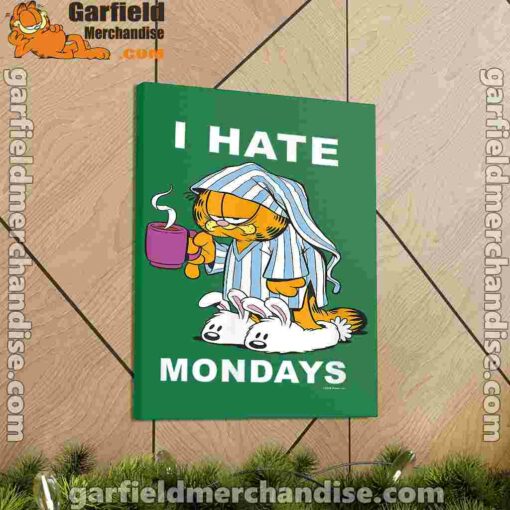 garfield hate mondays are for suffering and naps green canvas