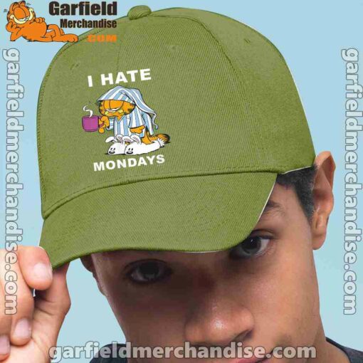 garfield hate mondays are for suffering and naps green hat