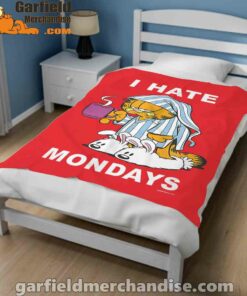 garfield hate mondays are for suffering and naps red blanket