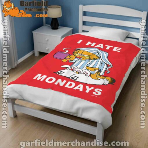 garfield hate mondays are for suffering and naps red blanket