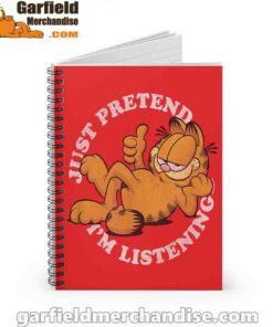 garfield just pretend im listening red notebook