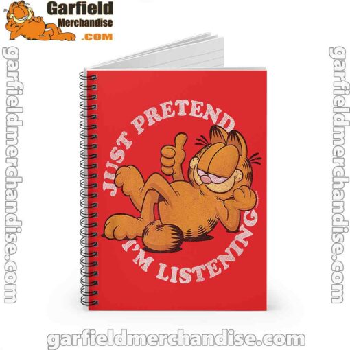 garfield just pretend im listening red notebook