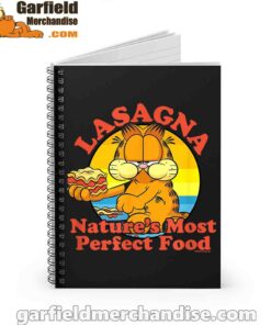 garfield lasagna natures most perfect food black notebook