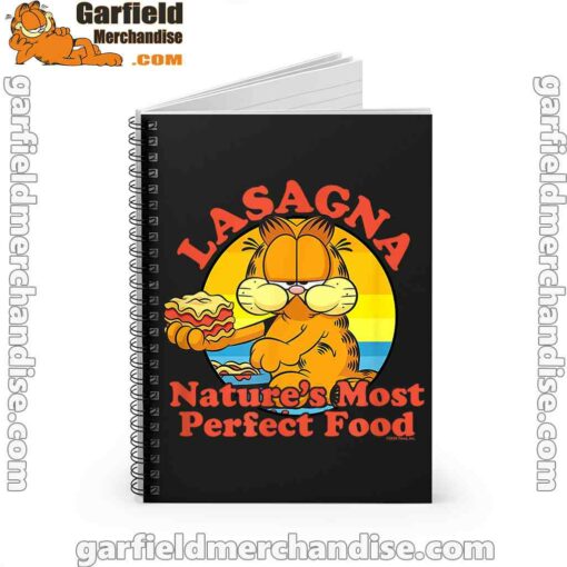 garfield lasagna natures most perfect food black notebook