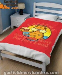 garfield lasagna natures most perfect food red blanket