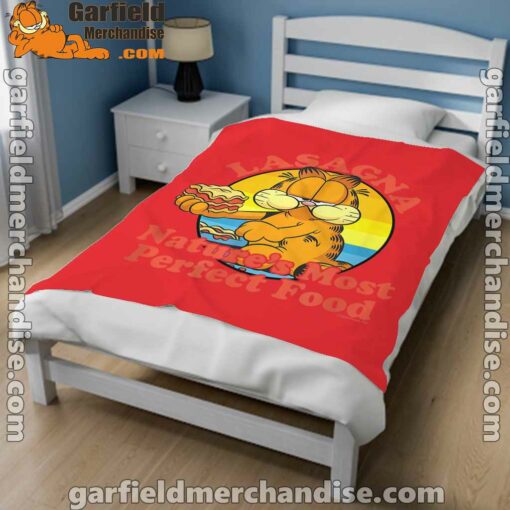 garfield lasagna natures most perfect food red blanket