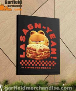 garfield lasagna yeah black canvas