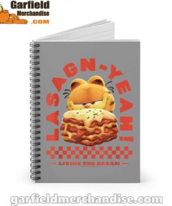 garfield lasagna yeah brown notebook