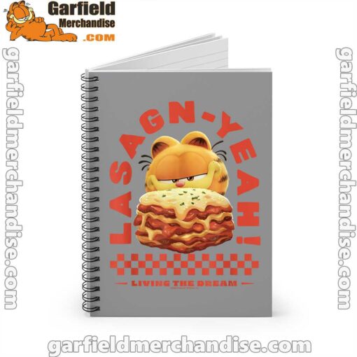 garfield lasagna yeah brown notebook