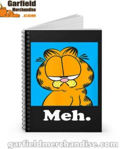 garfield life’s too short to care meh black notebook