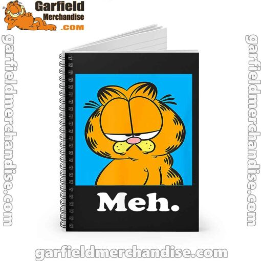 garfield life’s too short to care meh black notebook