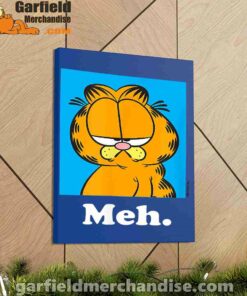 garfield life’s too short to care meh blue canvas