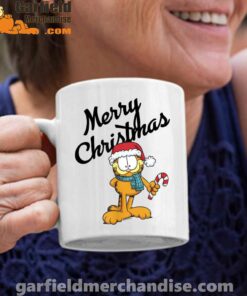 garfield merry christmas white coffee mug