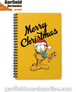 garfield merry christmas yellow notebook