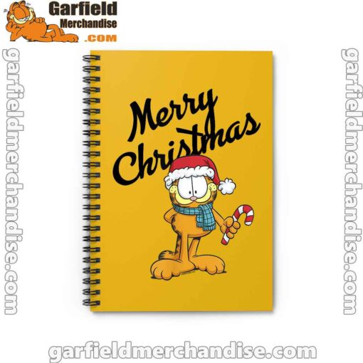 garfield merry christmas yellow notebook