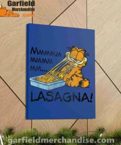 garfield mmm lasagna is life blue canvas