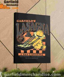 garfield vintage the slice garfields lasagna black canvas