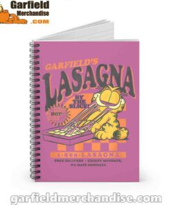 garfield vintage the slice garfields lasagna pink notebook