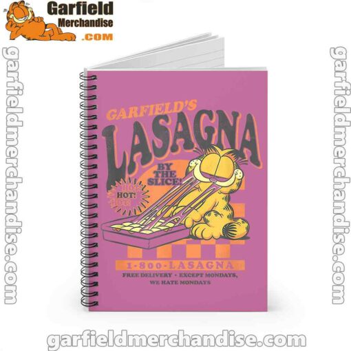 garfield vintage the slice garfields lasagna pink notebook