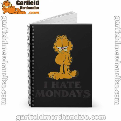 hate mondays garfield are just nature’s way of ruining my life black notebook