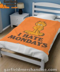 hate mondays garfield are just nature’s way of ruining my life orange blanket