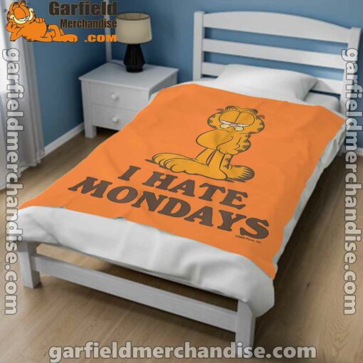 hate mondays garfield are just nature’s way of ruining my life orange blanket