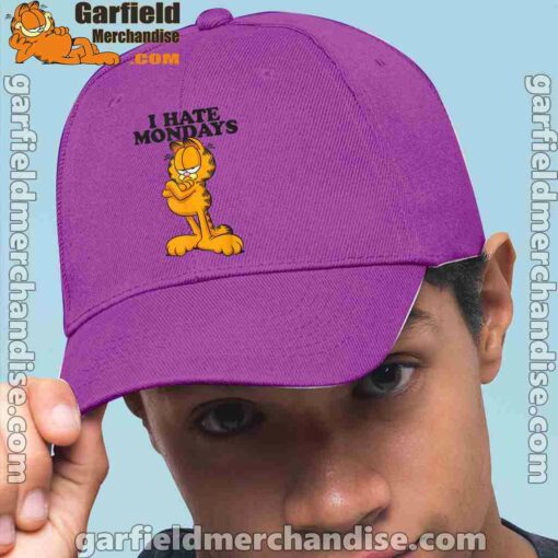 i hate mondays garfield purple hat