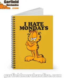 i hate mondays garfield yellow notebook