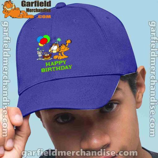 on your birthday garfield blue hat