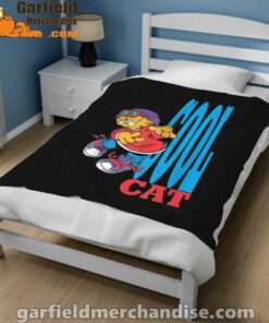 cool garfield cats nap hard and eat harder black blanket