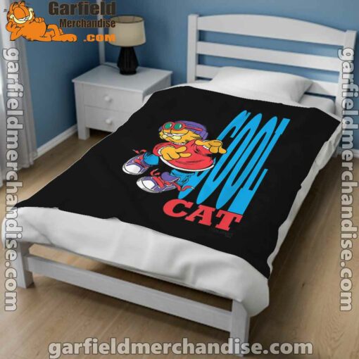 cool garfield cats nap hard and eat harder black blanket