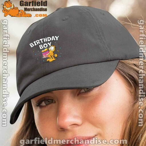 garfield birthday boy cake confetti celebration women black hat