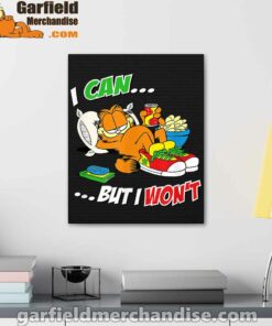 garfield can but wont black canvas