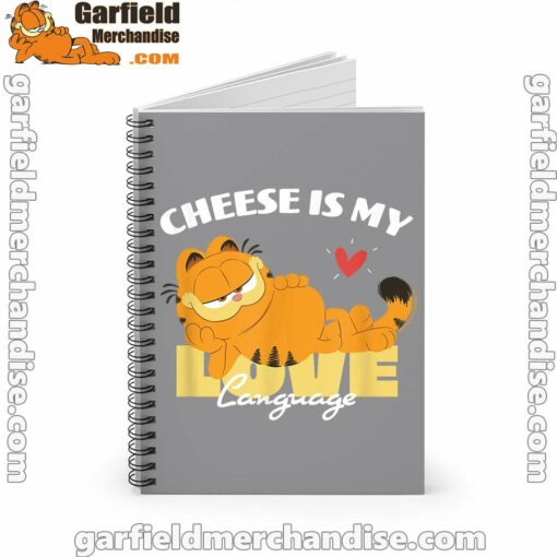 garfield cheese is my love lasagna brown notebook