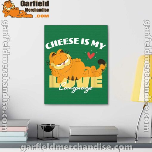 garfield cheese is my love lasagna green canvas