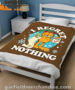 garfield christmas naughty list regret nothing brown blanket