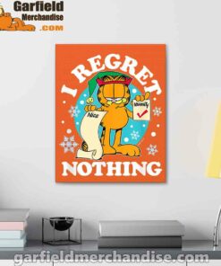 garfield christmas naughty list regret nothing orange canvas