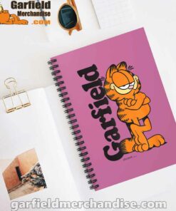 garfield cooper activated every monday to survive pink notebook