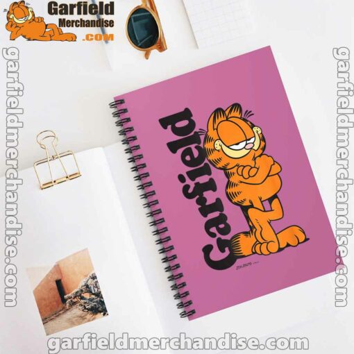 garfield cooper activated every monday to survive pink notebook