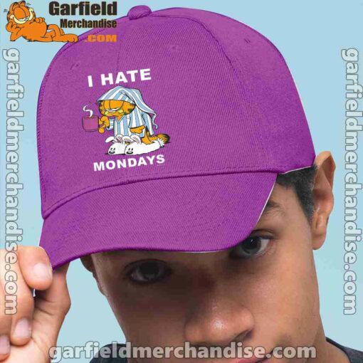 garfield hate mondays are for suffering and naps purple hat