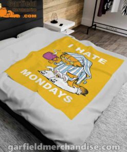 garfield hate mondays are for suffering and naps yellow blanket