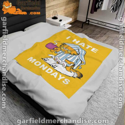 garfield hate mondays are for suffering and naps yellow blanket