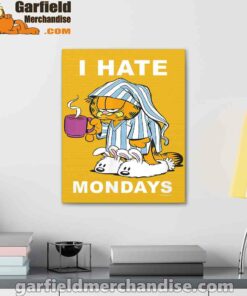 garfield hate mondays are for suffering and naps yellow canvas