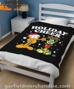 garfield holiday cheer odie black blanket