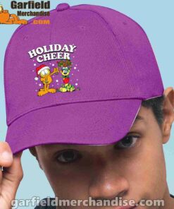 garfield holiday cheer odie purple hat