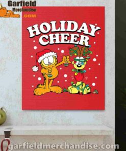 garfield holiday cheer odie red canvas