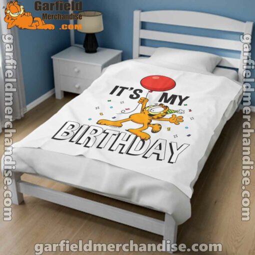 garfield its my birthday confetti celebration white blanket